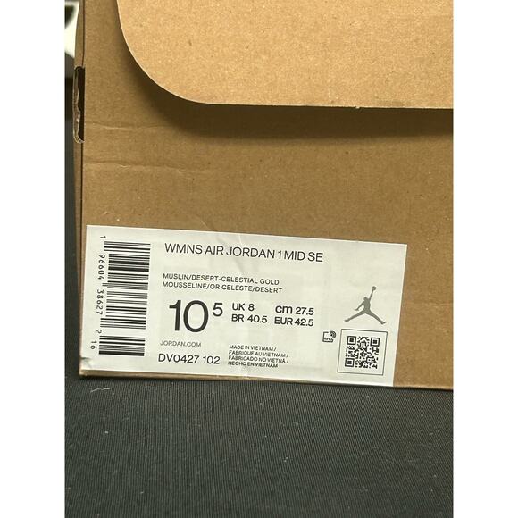 Jordan 1 Mid (W) Canvas Khaki / Size 9M(10.5W)  / Brand New - Picture 10 of 10